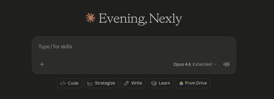 Claude AI chat felület - itt írd be az utasításaidat